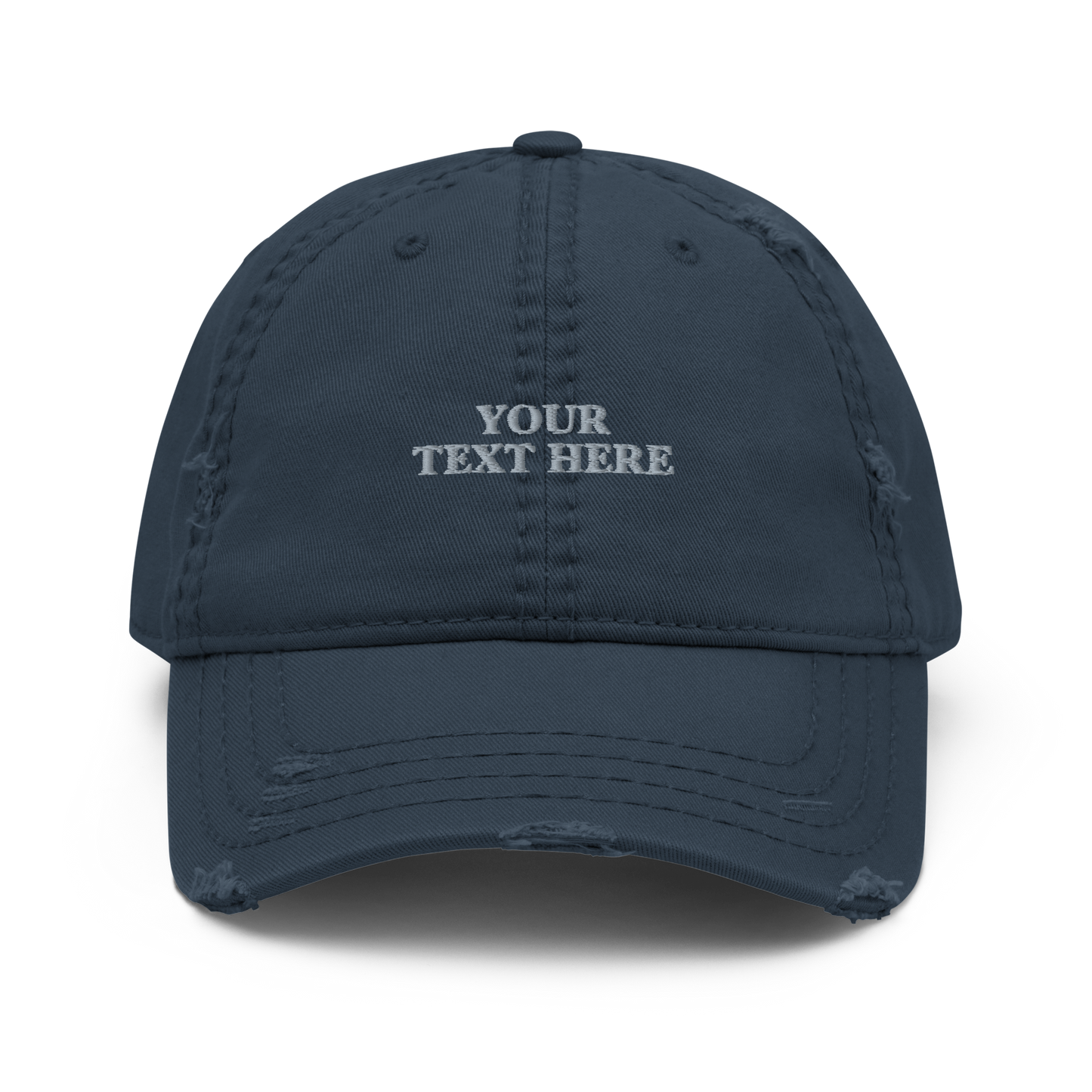 CUSTOM Embroidered Distressed Dad Hat