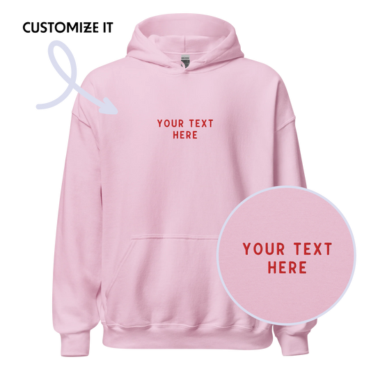 CUSTOM Your Text Embroidered Hoodie