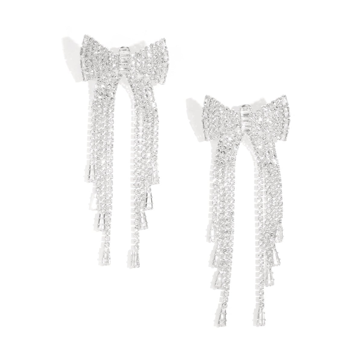 Copper Dangle Earrings Bow Knot Elegant Christmas Luxurious Series Women's jewelry