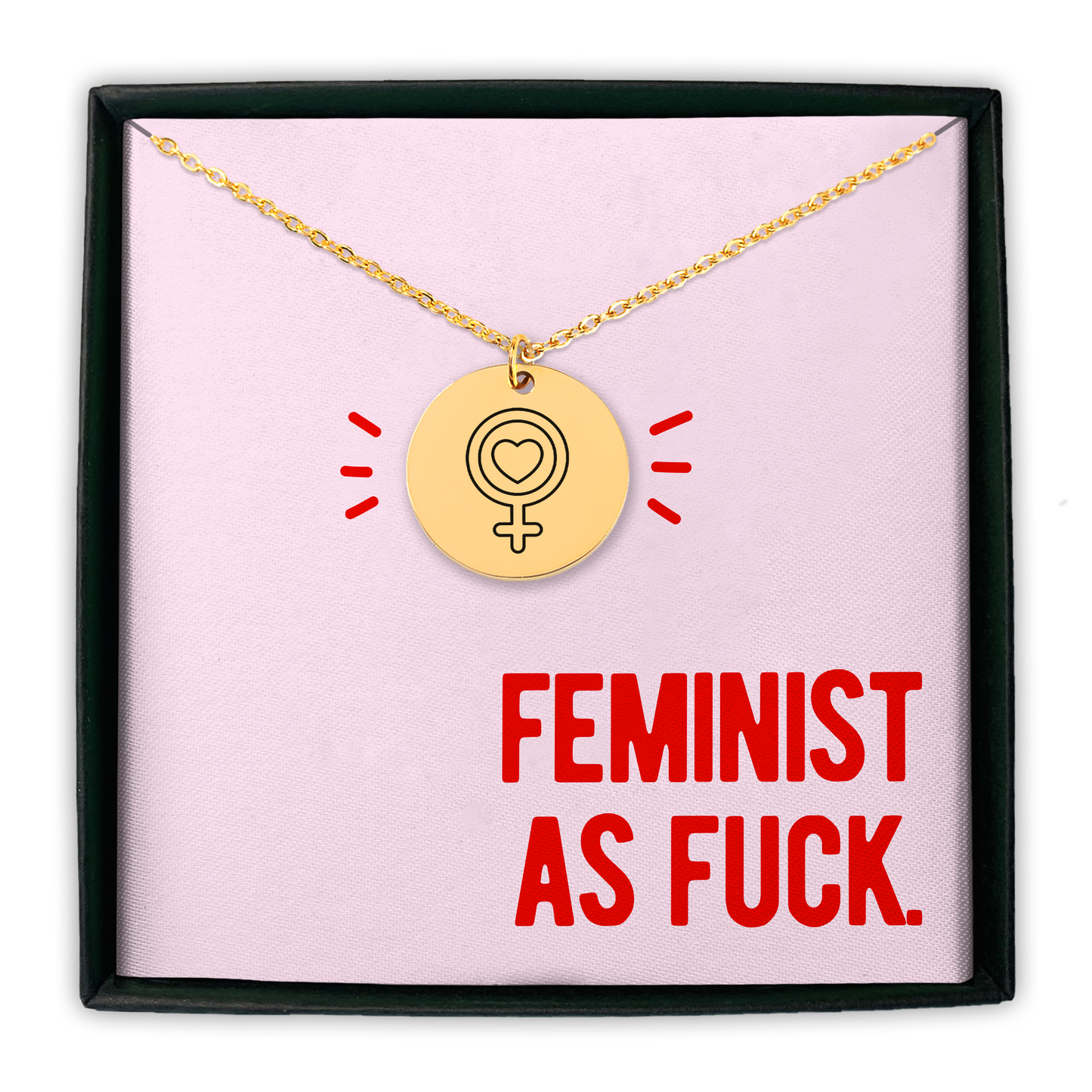 Female Symbol Feminist Coin Necklace