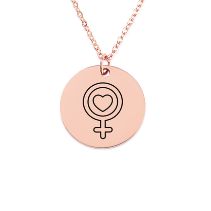 Female Symbol Feminist Coin Necklace