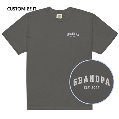 CUSTOM YEAR Grandpa Embroidered Classic T-Shirt