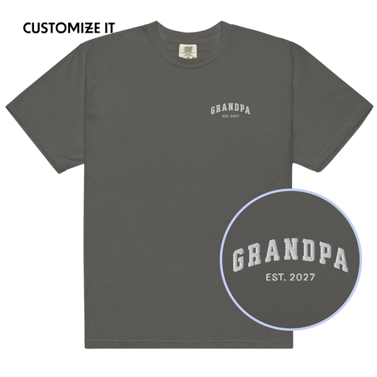 CUSTOM YEAR Grandpa Embroidered Classic T-Shirt