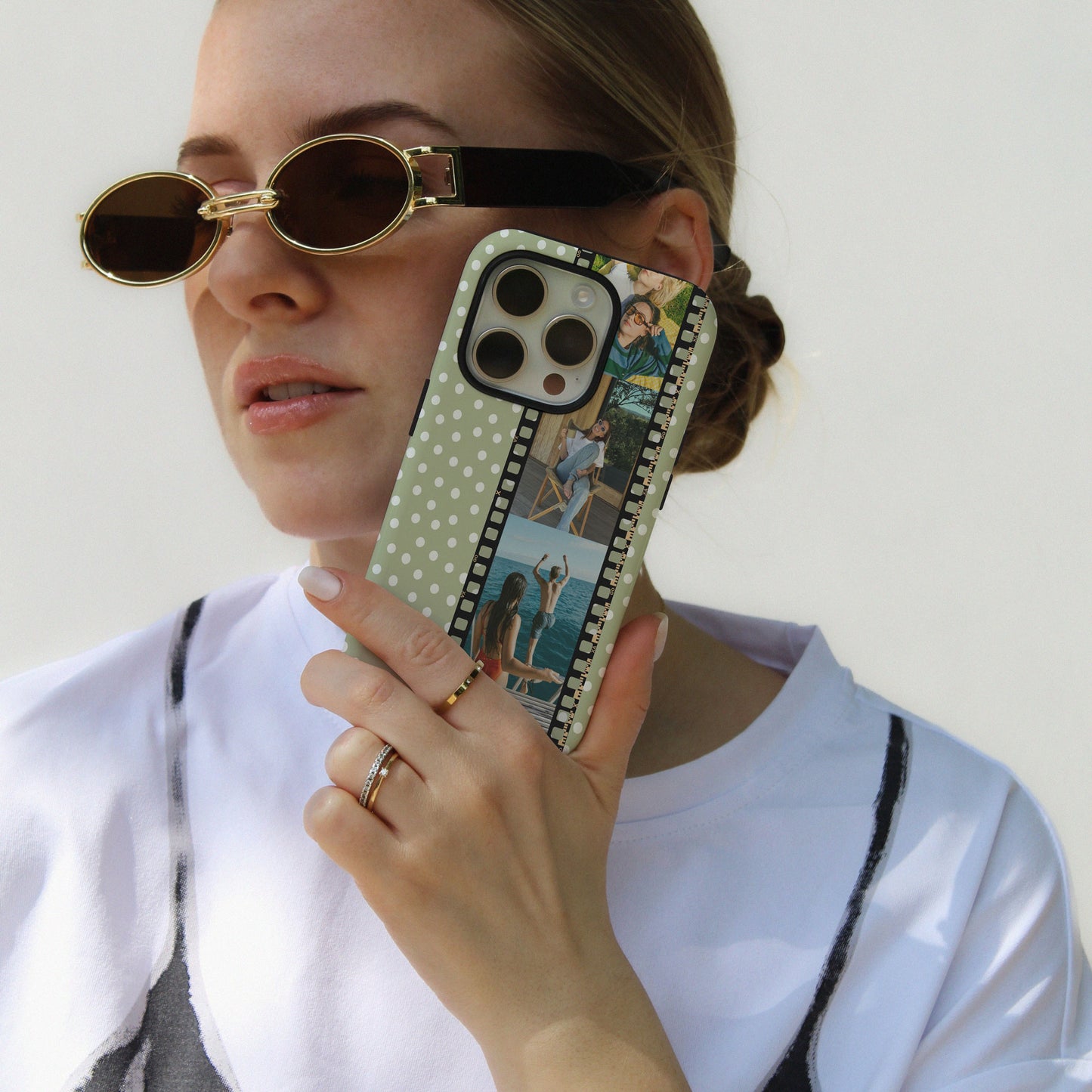 CUSTOM PHOTO Speckled Sage Aesthetic iPhone Case