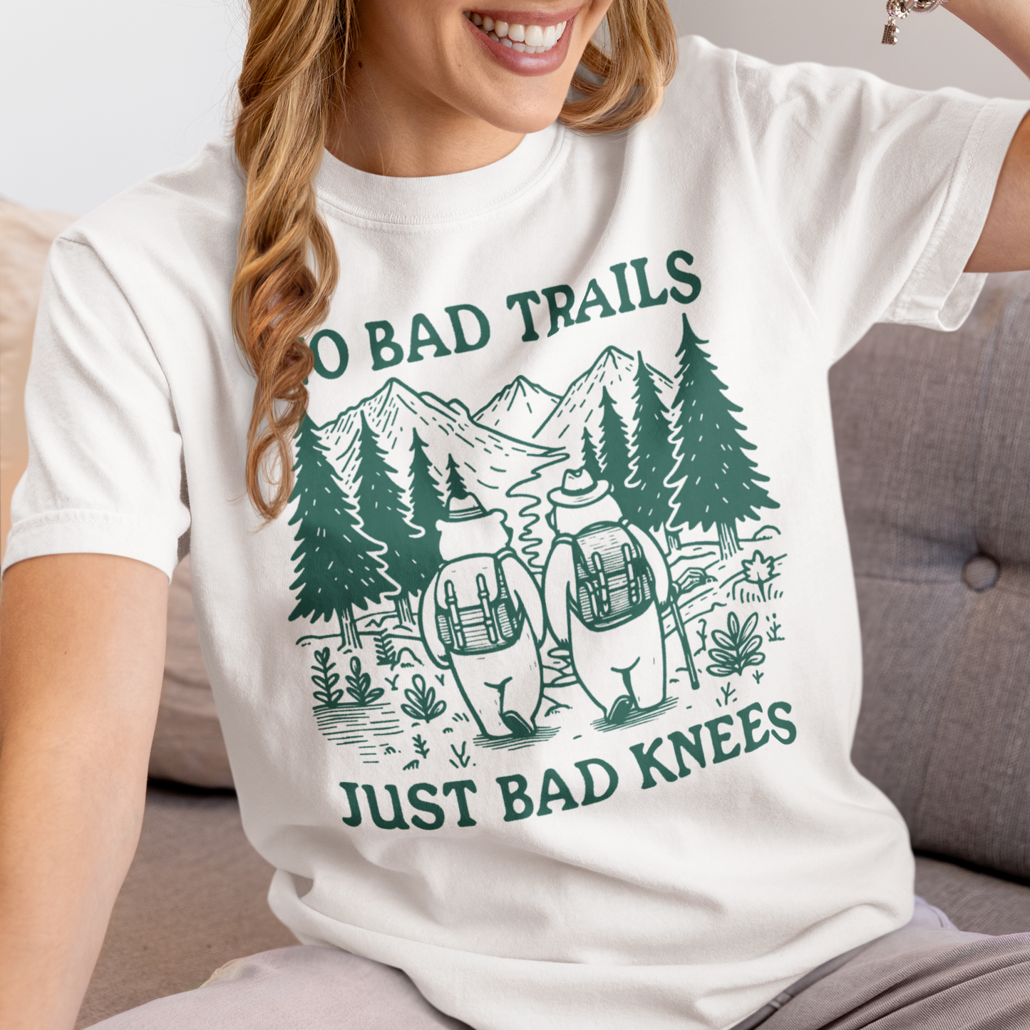 No Bad Trails Just Bad Knees Premium T-Shirt