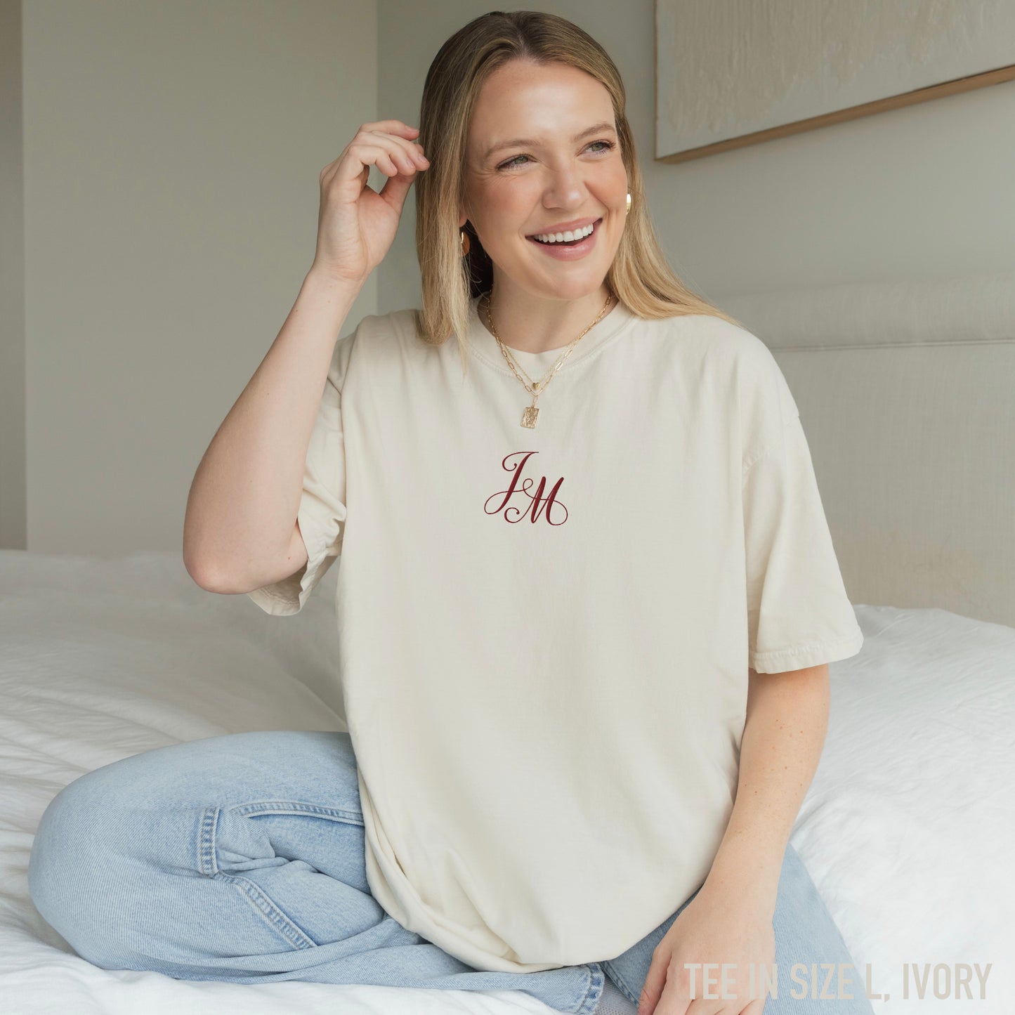 CUSTOM Monogrammed Initials Embroidered Classic T-Shirts