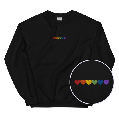 Pride Hearts Embroidered Sweatshirt