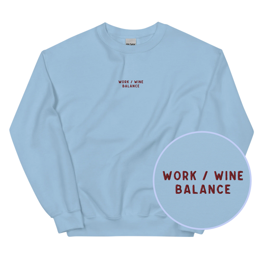 Work / Wine Balance Embroidered Sweatshirt