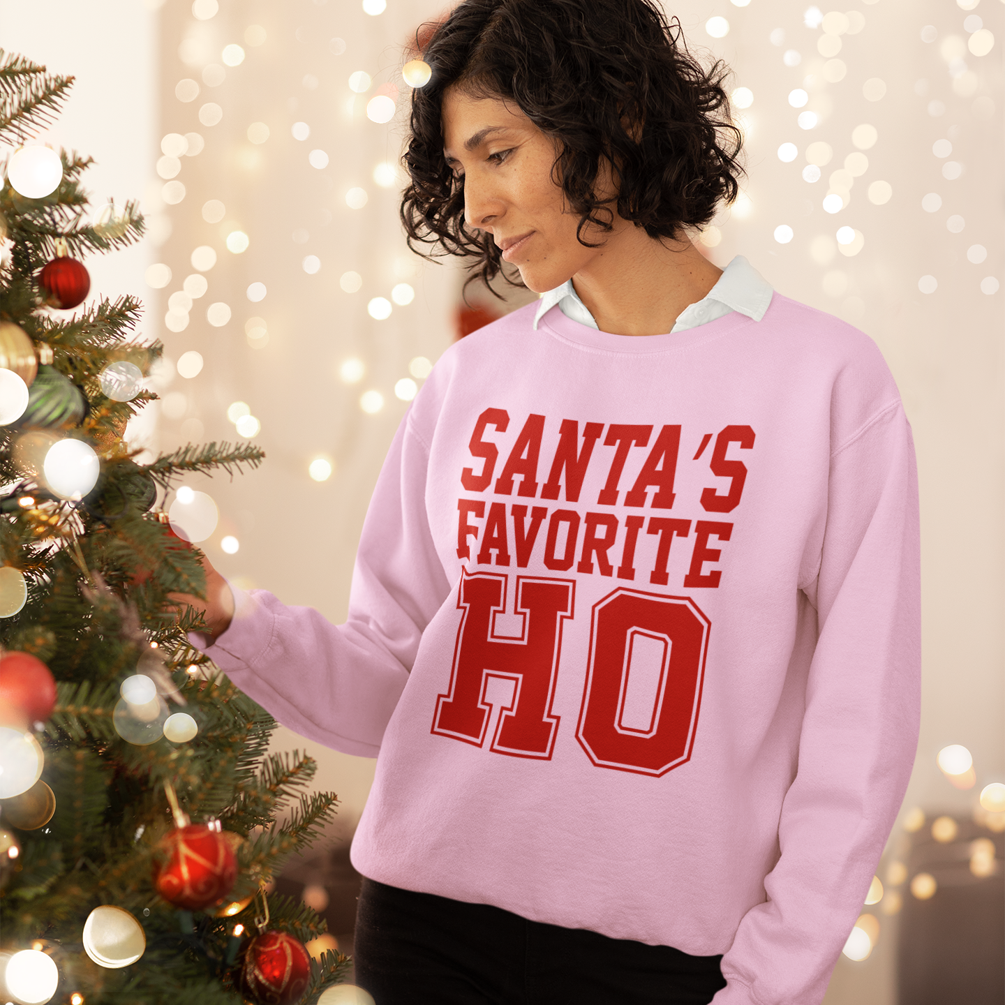 Santa's Favorite Ho Funny Christmas Sweatshirt