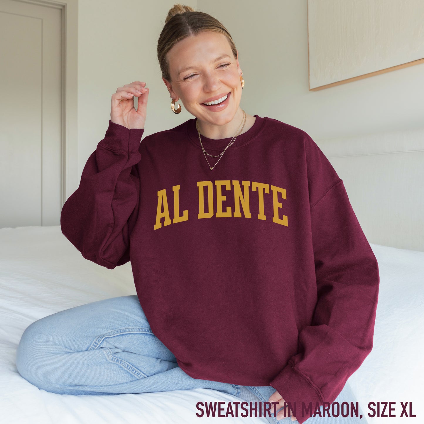 Al Dente Pasta Varsity Sweatshirt