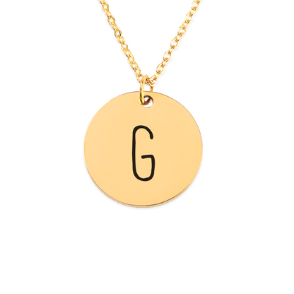 Best Friend Initial Coin Necklace