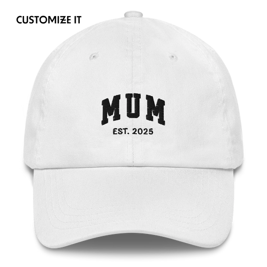 CUSTOM YEAR Mum to Be Embroidered Dad Hat