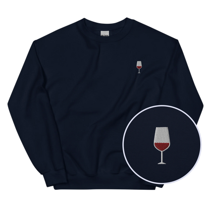 Red Wine Embroidered Sweatshirt