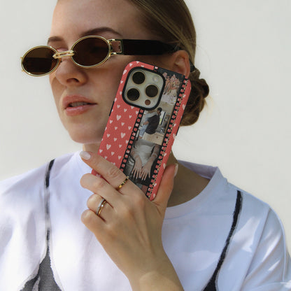CUSTOM PHOTO Heart on Fire Aesthetic iPhone Case