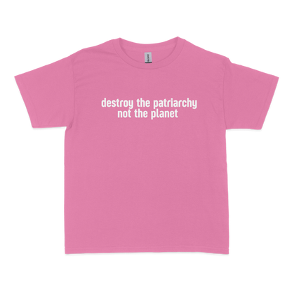 Destroy The Patriarchy Not The Planet Baby Tee