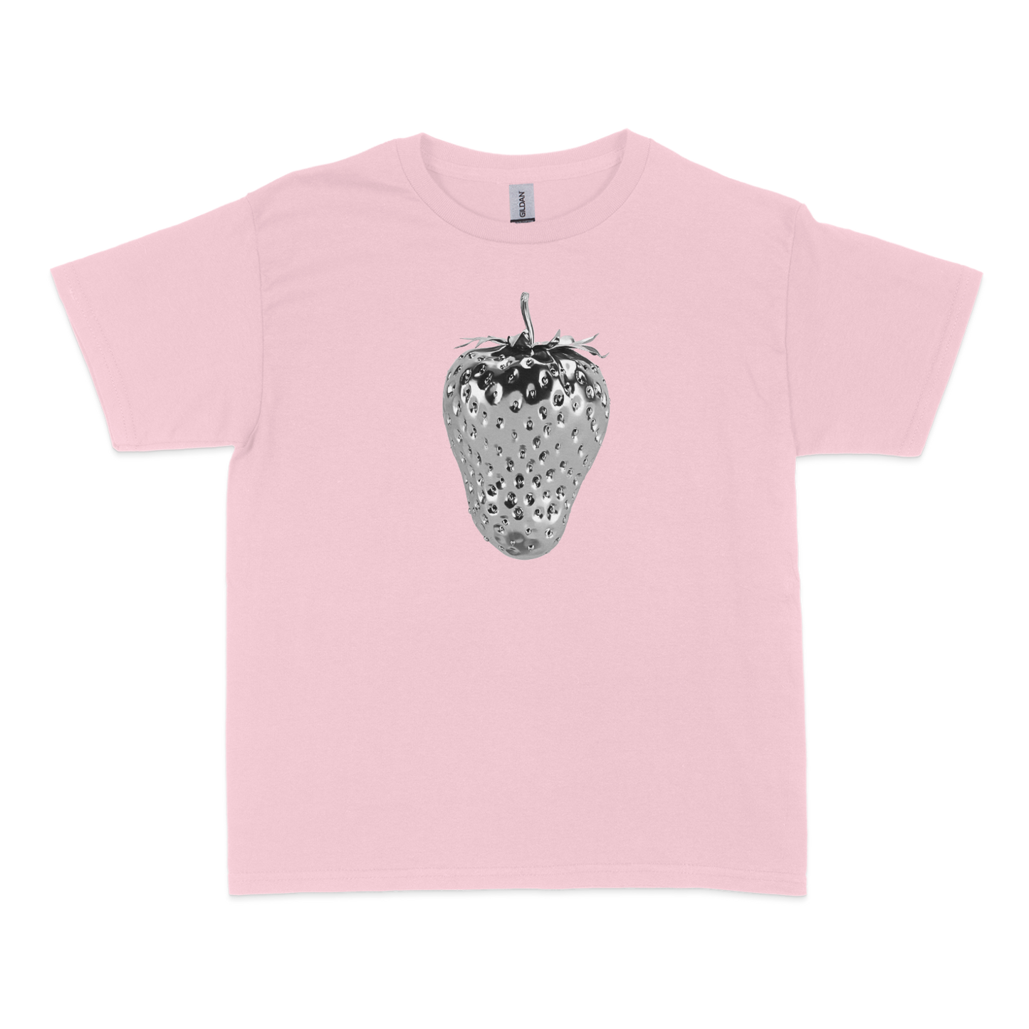 Silver Strawberry Baby Tee