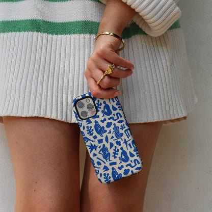 Silhouettes in Blue iPhone Case