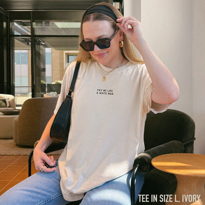 Pay Me Like A White Man Embroidered Premium T-Shirt