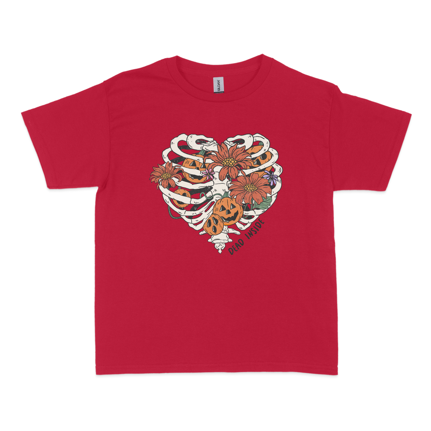 Halloween Flower Ribcage Baby Tee