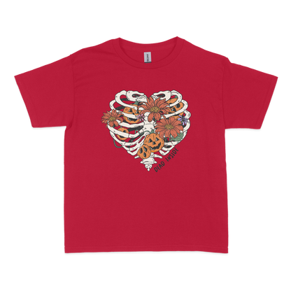 Halloween Flower Ribcage Baby Tee