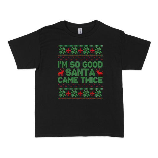 Santa Came Twice Christmas Baby Tee