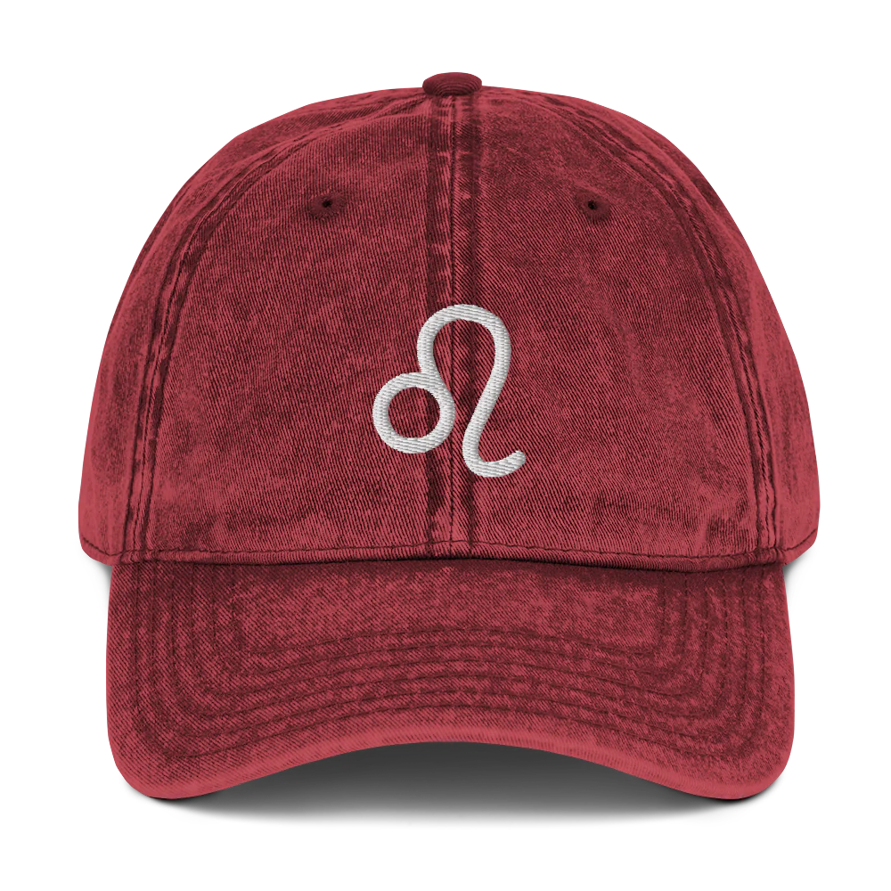 Embroidered Zodiac Symbol Vintage Cap