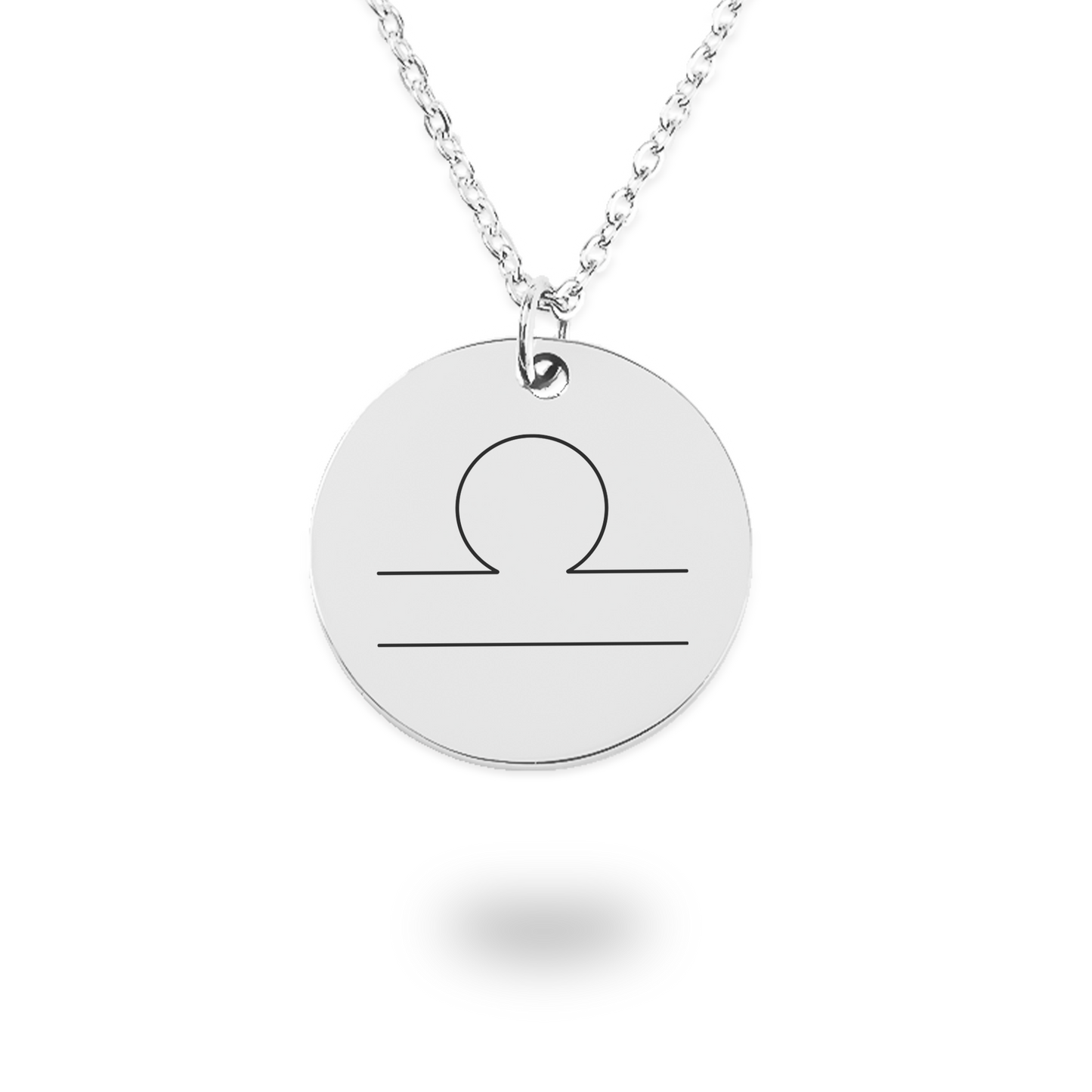 Libra Symbol Zodiac Coin Necklace