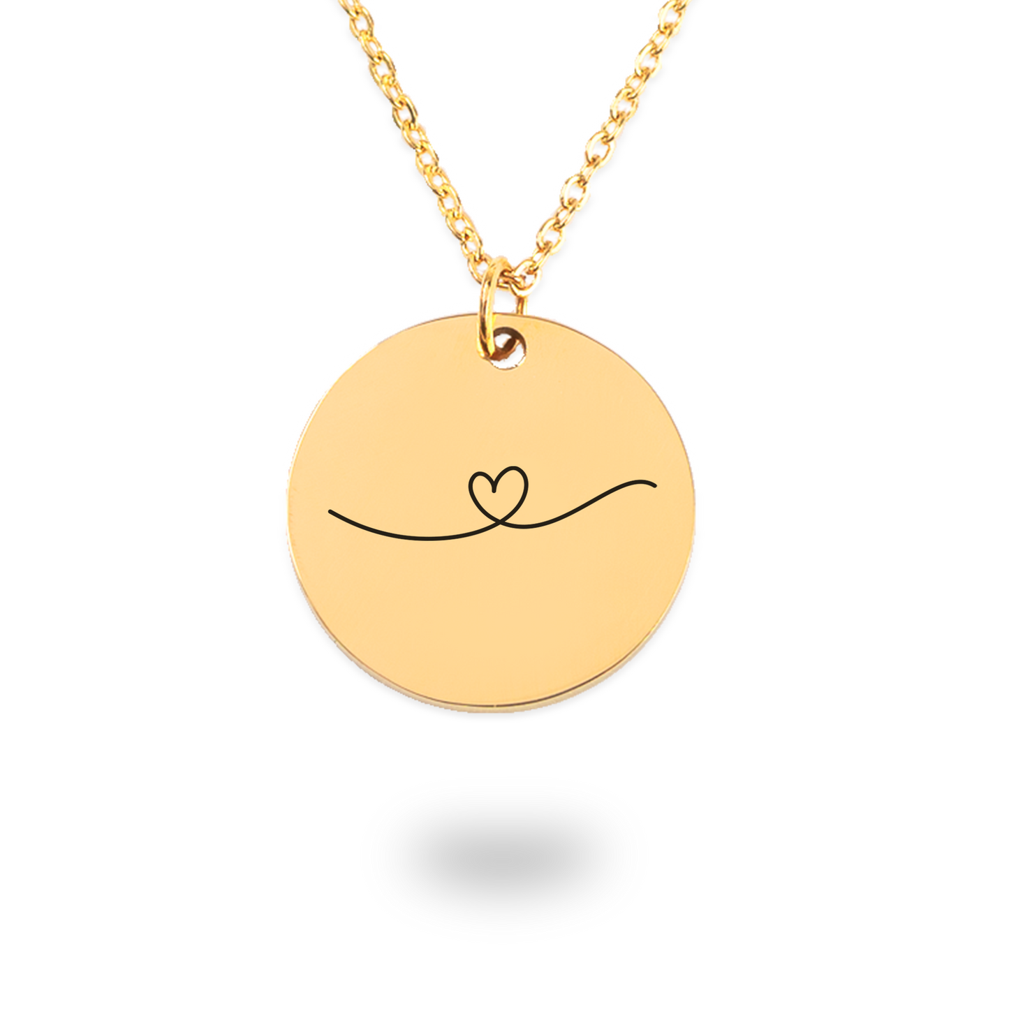 Sister Love Heart Coin Necklace