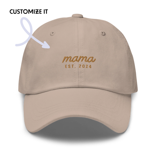 CUSTOM Mama Year Embroidered Dad Hat