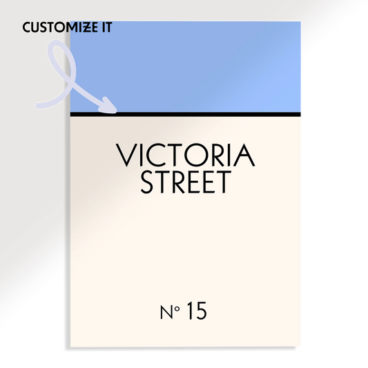 Monopoly-Inspired Custom Street Name Poster