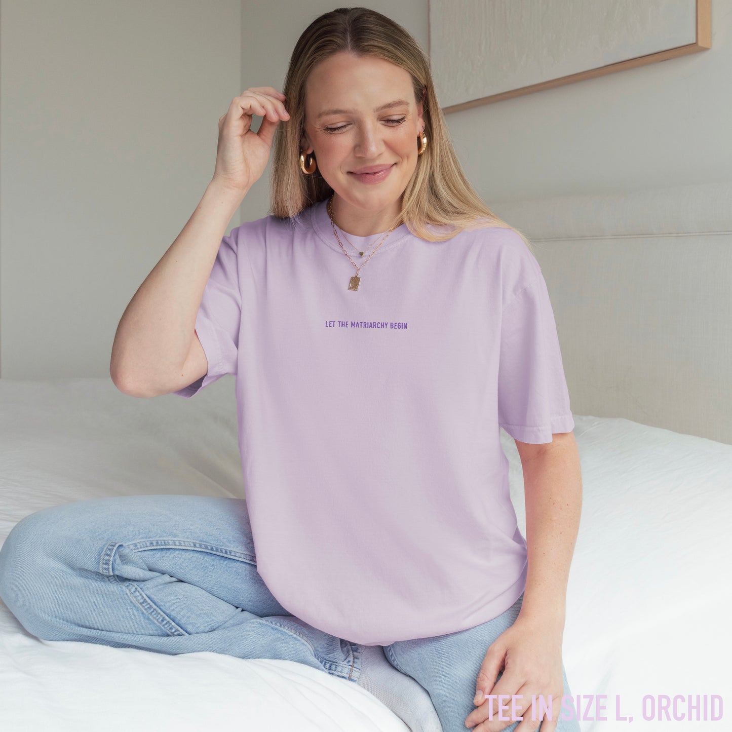 Let the Matriarchy Begin Feminist Embroidered Classic T-Shirt