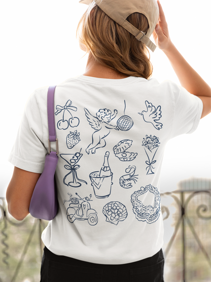 Bridesmaid Bachelorette Line Art Premium T-Shirt
