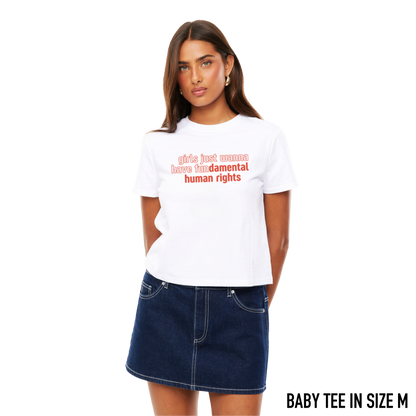 Girls Fundamental Human Rights Baby Tee