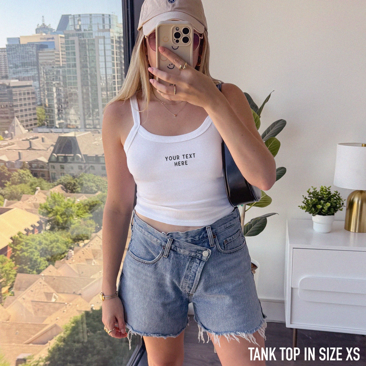 CUSTOM Your Text Rib Embroidered Tank Top