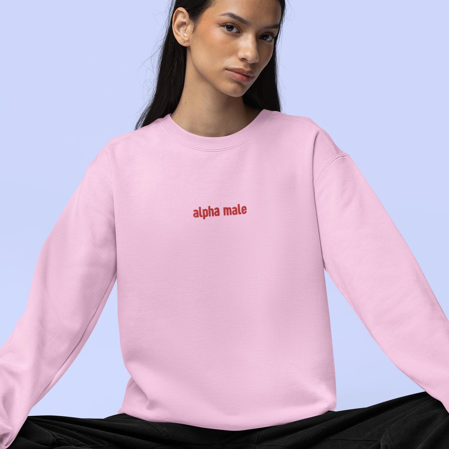 Alpha Male Feminist Embroidered Sweatshirt