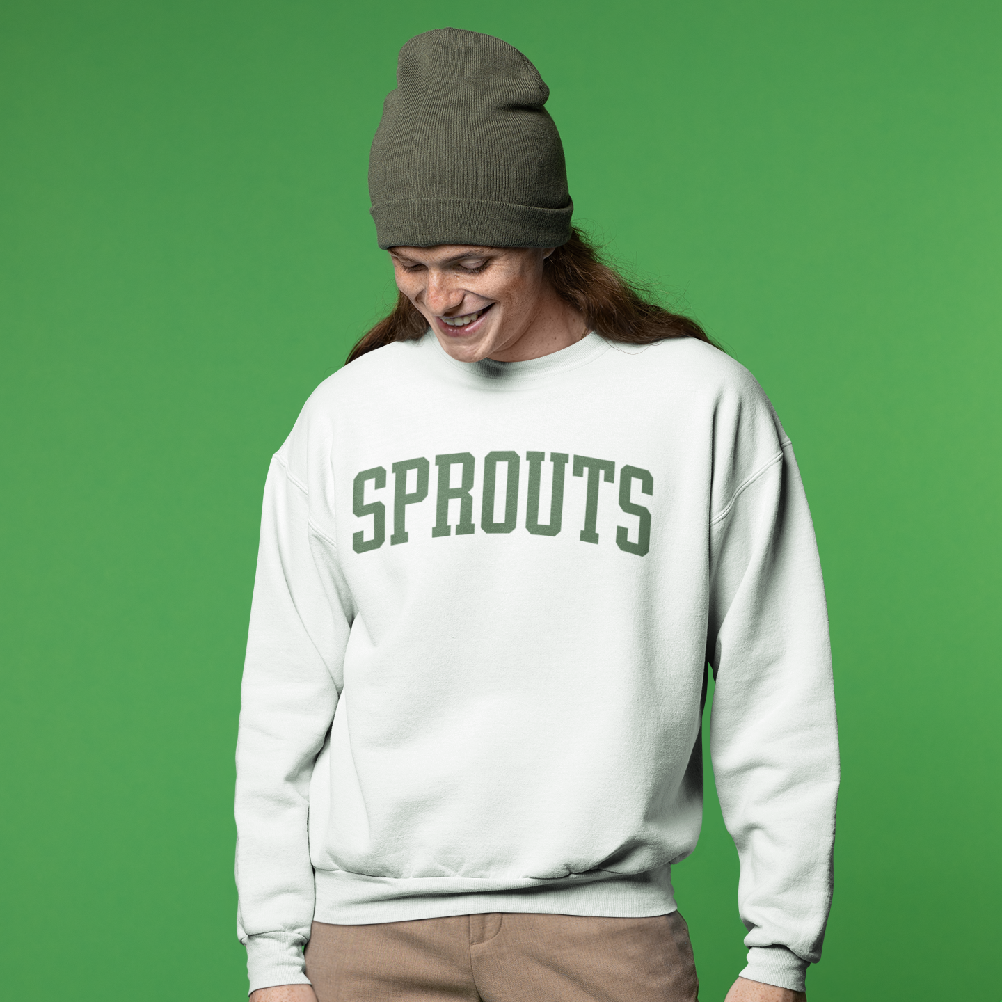 Sprouts Christmas Food Varsity Sweatshirt