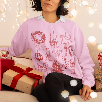 Classic Christmas Sketches Sweatshirt