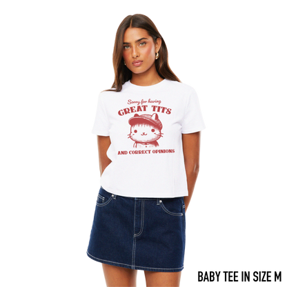 Great Tits Correct Opinions Baby Tee