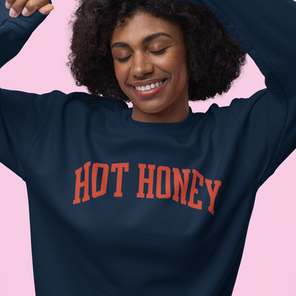 Hot Honey Sauce Condiment Varsity Sweatshirt