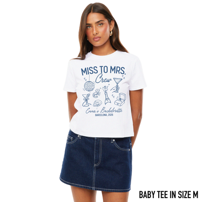 CUSTOM Bachelorette Party Trip Baby Tee
