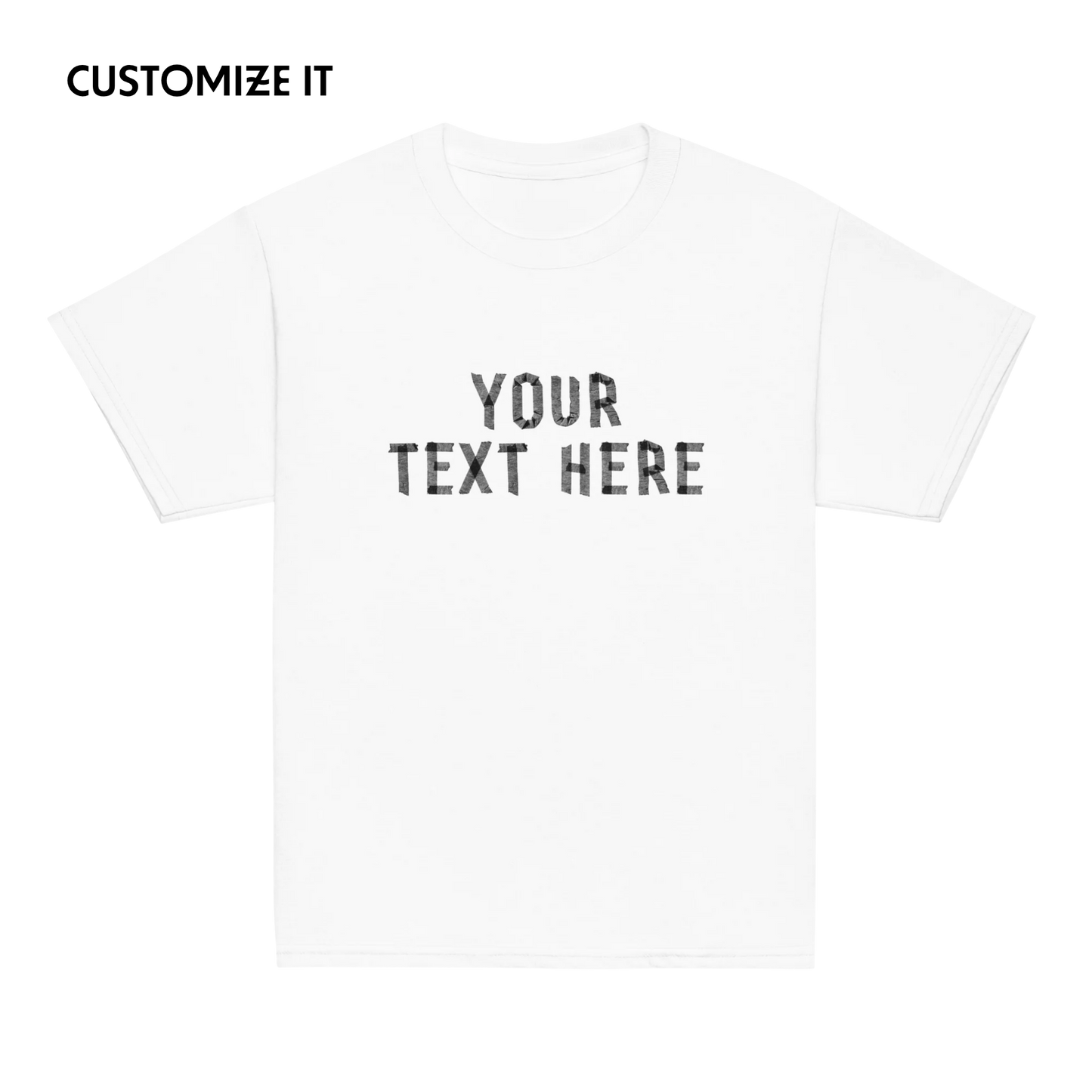 CUSTOM Your Text Taped Up Baby Tee
