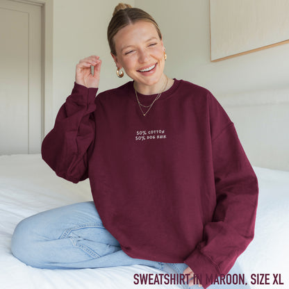 50% Cotton 50% Dog Hair Embroidered Sweatshirt