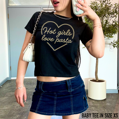 Hot Girls Love Pasta Baby Tee