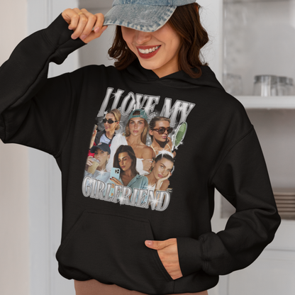 CUSTOM I Love My Girlfriend Photo Bootleg Hoodie