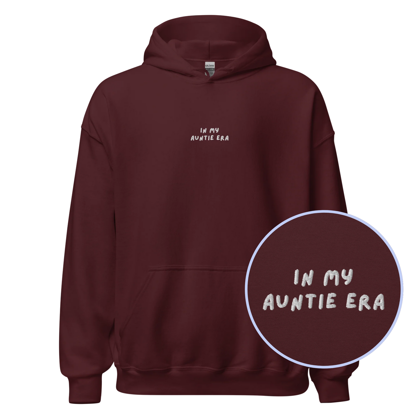 In My Auntie Era Embroidered Hoodie