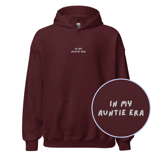 In My Auntie Era Embroidered Hoodie