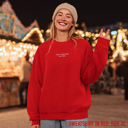 First Christmas As Mrs Married Embroidered Sweatshirt