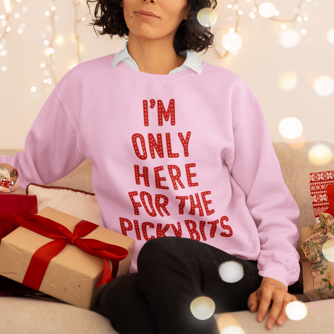 Only Here For The Picky Bits Christmas Sweatshirt