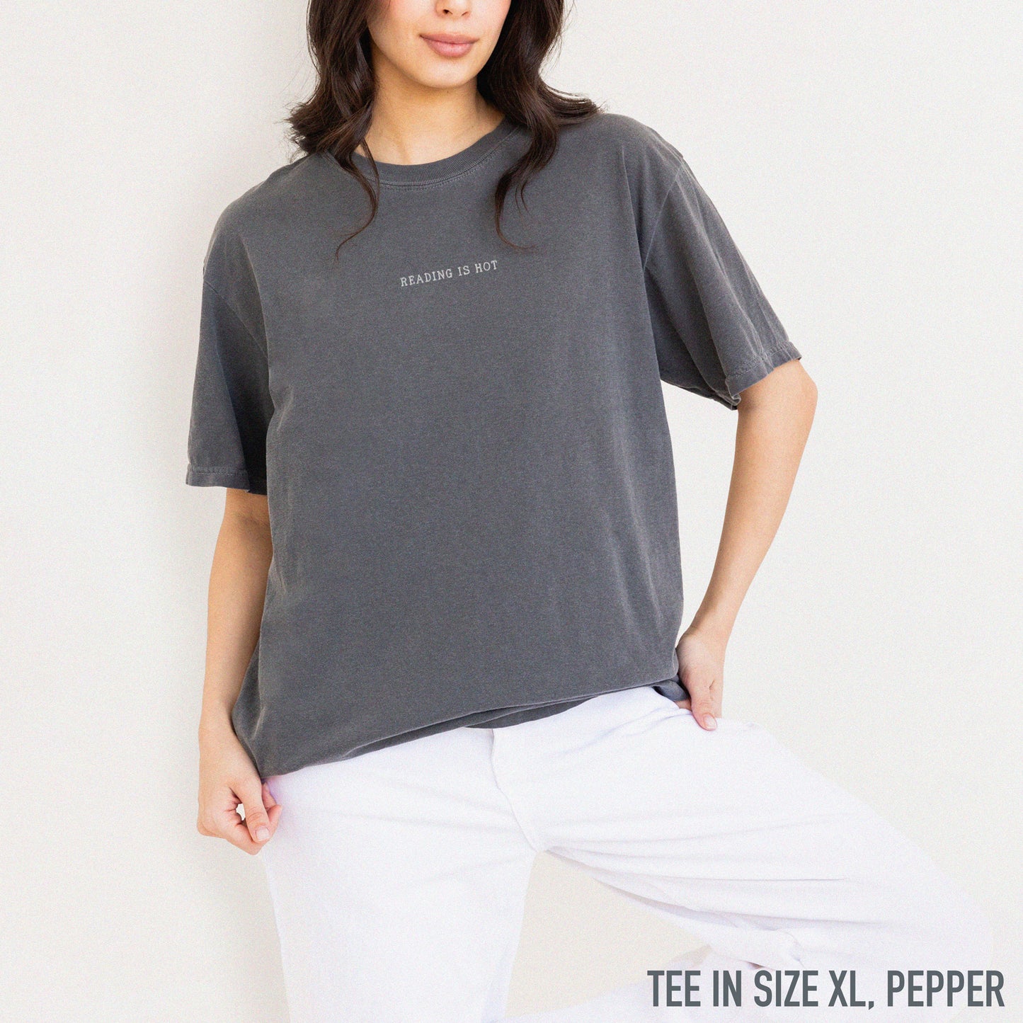 Reading is Hot Embroidered Classic T-Shirt