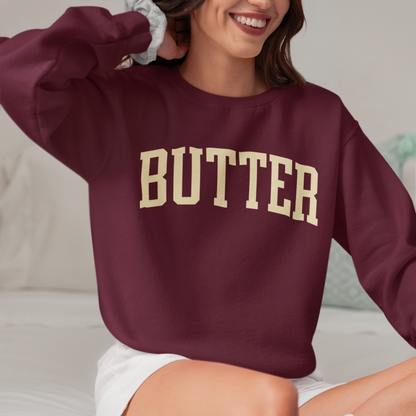 Butter Foodie Varsity Sweatshirt